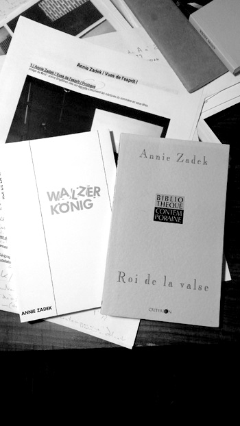 Couverture du livre d'Annie Zadek "Roi de la valse"