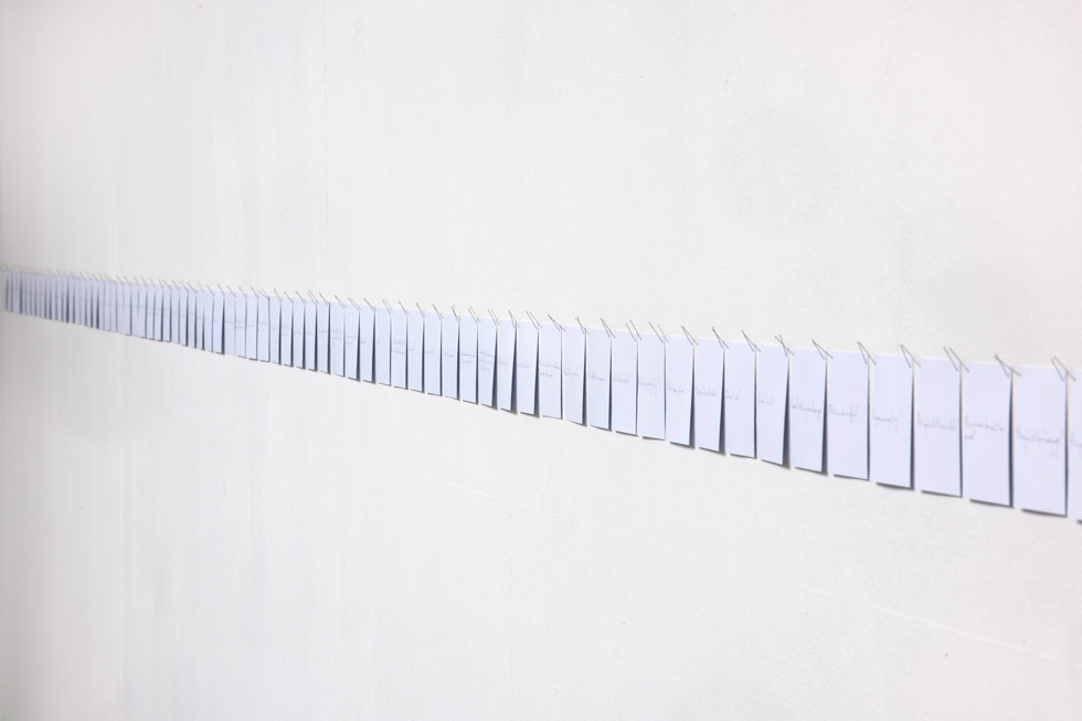 Installation d'Annie Zadek à la Kunsthalle de Göppingen, Allemagne
